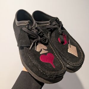 Clarks X Stussy Black Suede Wallabe Size 9.5 OG Box.